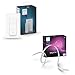 Produktbild Philips Hue Indoor 10m Smart LED Solo Lightstrip Basis-Set, 1er-Pack Dimmschalter Steuerung mit der Hue App, Funktioniert mit Alexa, Google Assistant und Apple HomeKit