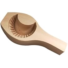 Mamoul Cookies Molding Cookie Press Wooden Carved Pastry Stamp Mooncake Stamp Biscuit Cake Hand Press for Mid Autumn Festival, Small Moon