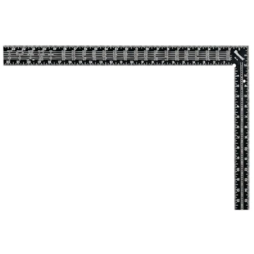 Starrett Standard L-Shaped Tempered Steel Rafter Square with Solid One Piece Construction - Ideal for Professionals and Home Improvement - 24