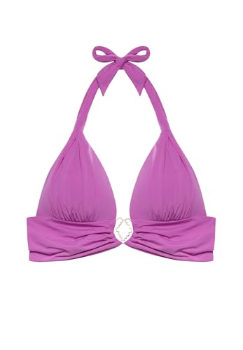 Bikini triangle YAMAMAY Ivy aubergine sans armatures avec rembourrage amovible pour femme