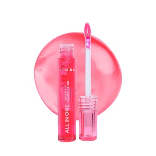 Lamel All-in-One Tinted Lip Oil - Watermelon - Volumizing & Hydrating Lip Oil - Plumping and Scented Gel for Day & Night Use - Long-Lasting Formula - 403 Shade - 0.1 Fl Oz