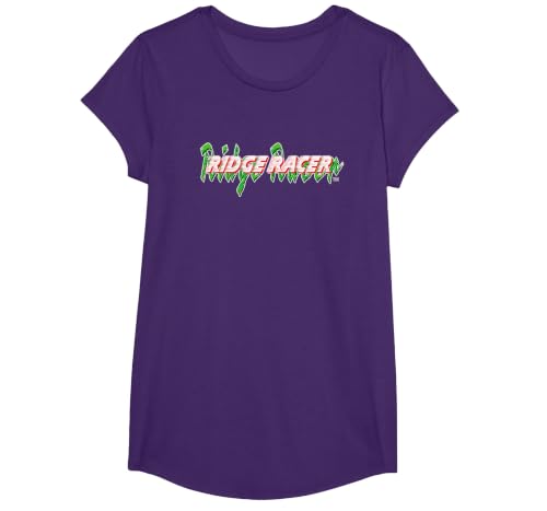 【NAMCO Legendary】 Ridge Racer 001 T-Shirt, Girls, Purple, Medium