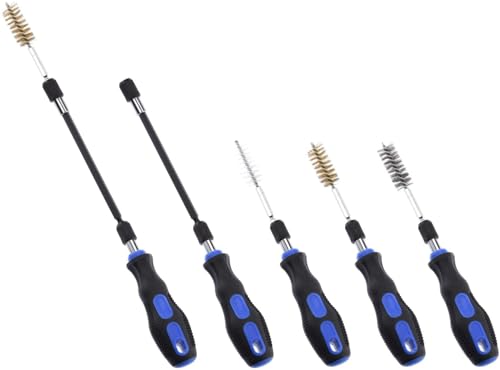 Image of NEIKO 00325A Wire Brush Drill Attachments with 1 /4-Inch Hex Shank, SAE and MM Brushes Assortment, Mountable on Power Drill or Die Grinder, 38-Piece Set