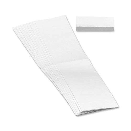 Smead Replacement Insert for Poly Tab, Blank, 1/5-Cut, White, 100 Pack (68620)