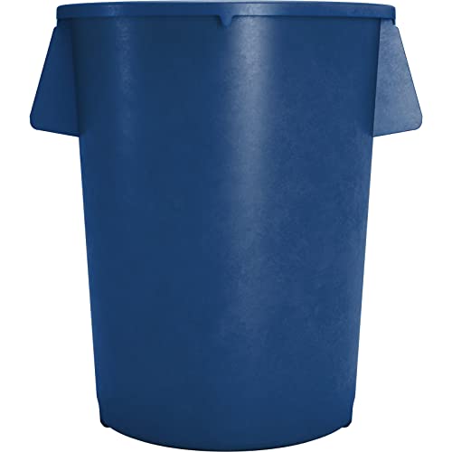 Image of SPARTA Bronco Round Waste Bin, Trash Can with Handles for Garbage or Recycling, 20 Gallon Capacity, Blue