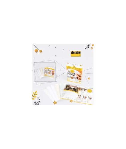 Vlieseline set de broderie blanc en coupons A5 stables et faciles à découper