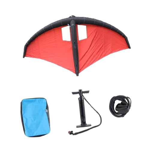 kowaku Inflatable Surfing Wing Windsurfing Sail Waterproof Inflatable Kite Hydrofoil for Windsurfing Kiteboard Kitesurfing Surfing, red