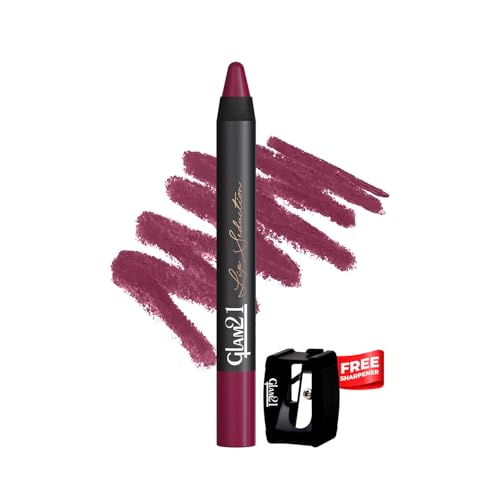 Image of Glam21 Lip Seduction Non- Transfer Crayon Lipstick up to 12 Hours Stay | Lightweight & Longlasting|Creamy Matte | Smudge Proof - 3.6gm| Super Star | 19