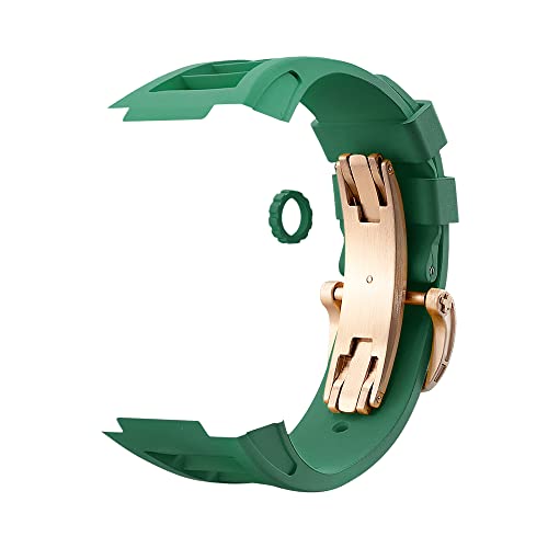 Bracelet fluoroélastomère Apple Watch 7 6 5 4 montre connectée sport 45mm agate DIY