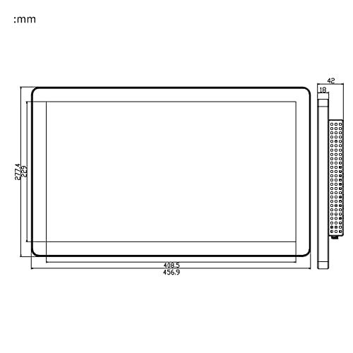 Image of GreenTouch 18.5 Inch Desktop Wall Mountable Multi PCAP Touch Screen Monitor HDMI /VGA /DVI Interface 1366 * 768 Resolution Display