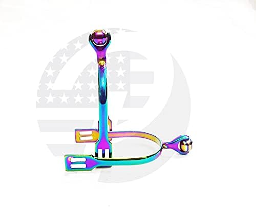 Rainbow Multi Color Horse Spurs Horse Riding Roller Ball Spurs Light Weight