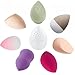Framendino, 4 Pack Breathable Makeup Sponge Case Protective Plastic Beauty Container Blender Holder Cosmetic Egg Storage Cases for Women Travel Clear Teardrop-Shaped