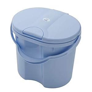 Rotho Babydesign ‘TOP’ Luieremmer, kanteldeksel, 11 l, vanaf 0 maanden, sky blue (lichtblauw), 200020289