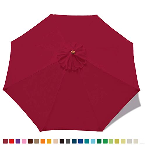 Mastercanopy Patio Umbrella 10 Ft Replacement Canopy For 8 Ribs-Burgundy #TOP7
