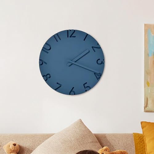 Horloges murales pour chambre de 30,5 cm effet ciment silencieuse