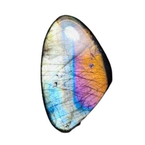 Labradorite naturelle en cœur 37x61x7 mm pour création de bijoux uniques DIY