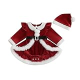 robe noel bébé fille kiabi DESIGN ÉLÉGANT: Col bordé de fourrure synthétique blanche, manches longues et volants décoratifs pour un style festif