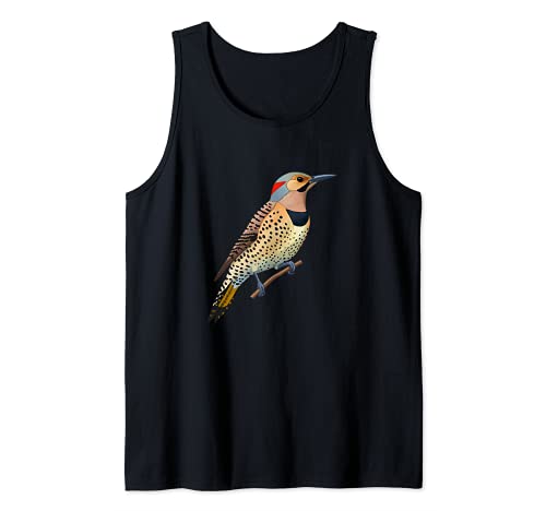 Regalo para amantes de aves de pájaro carpintero con forma de pájaro de color amarillo Camiseta sin Mangas