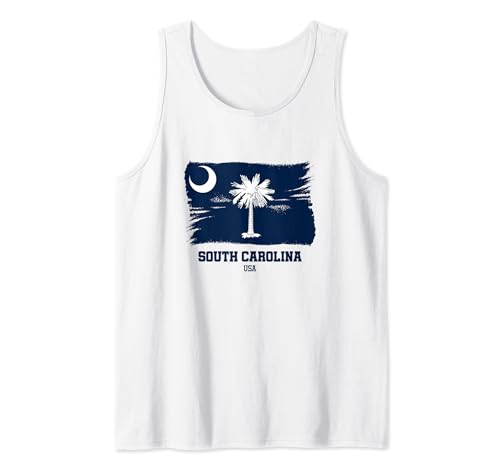 Bandera vintage de Estados Unidos de Carolina del Sur Camiseta sin Mangas