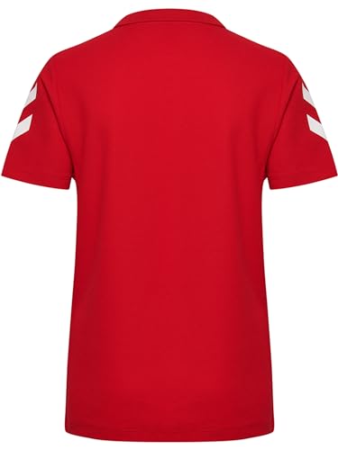 Polo Hummel True Red de algodón transpirable y cuello clásico 7