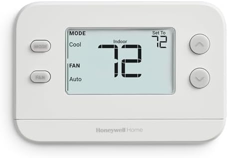 New! Honeywell Home Non-Programmable Thermostat, Single-Stage, 1 Heat/1 Cool Compatibility, X1N, White