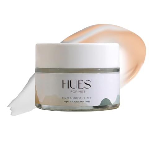 Men’s Hydrating Tinted Moisturizer | Hyaluronic Acid | Anti Aging Skin Care | BB Cream Like Coverage | Reduces Redness and Inflammation | 30gm
