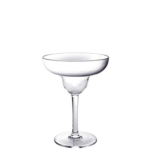 Tiger Chef Polycarbonate Shatter-Proof Reusable Stain Resistant Drinking Glasses Serve Drinks Liquor Wine Alcohol Beer Shots Cocktails Margarita Water Heavy Duty Cups Tumblers (6 Pack, Margarita 9 Oz)