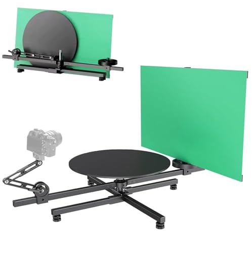 MYTTESA Plataforma de cámara giratoria, Plataforma de Disparo giratoria panorámica de 360 ​​Grados, Control Deslizante de cámara Giratorio, Ajustable en múltiples ángulos, for fotografía de Productos