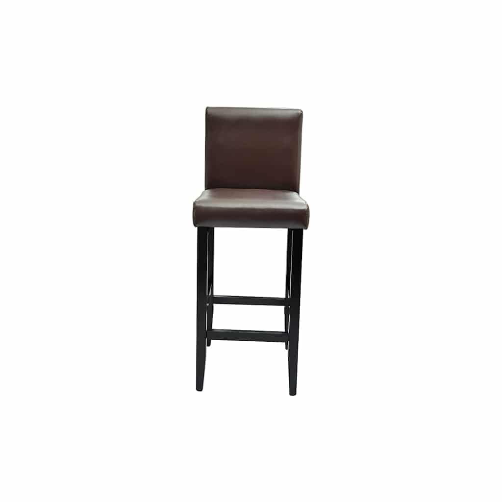 Hothingwell Tabourets de Bar Lot de 6 Marron Foncé Similicuir