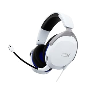 HyperX Cloud Stinger 2 Core – Gaming Headset for Playstation, Lightweight Over-Ear Headset with mic, Swivel-to-Mute Function, 40mm Drivers – White
