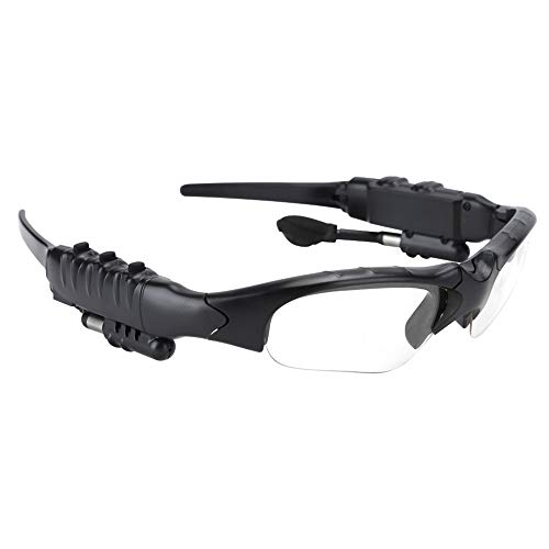 Bone Conduction Glasses Headphones, Wireless Stereo with Stable Connection, Audio Glasses, Transparent Frame for Music Lovers, Runners, Cyclists,