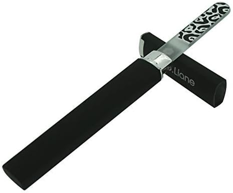 Glass Nail Files Professional  G.Liane Crystal Nail File For Natural Nails Acrylic Nails Gels Nails Manicure Pedicure Tools For Home And Salon (Black)