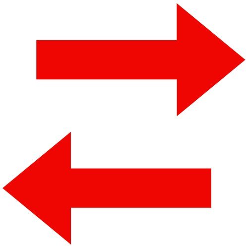 Set of 3 - Multi Directional Arrow Decal Sticker Color: red- Peel and Stick Vinyl Sticker