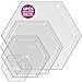 Hexagon Quilting Template Set, 4", 3", 2", 1" with 1/4" Seam Allowance