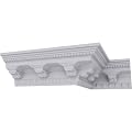 Ekena Millwork MLD03X03X05AT Attica Crown Moulding, 3 7/8"H x 3 5/8"P x 5 3/8"F x 94 1/2"L, White