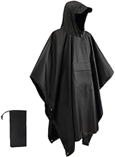 Azarxis Reusable Rain Poncho Waterproof Long Raincoat Jacket Lightweight with Hood for Adult Men Women Youth Cycling Riding Camping Hiking Trekking Walking Dog Outdoor Activities