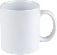 CANECA DE PORCELANA BRANCA PARA SUBLIMAÇÃO 325 ML - CAIXA FECHADA COM 36 UN