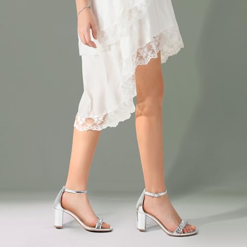 Image of Ankis Heels for Women Open Toe Ankle Strap Chunky Heel Sandals 2.75 Inch