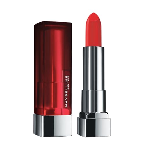 Image of Maybelline New York Matte Lipstick, Intense Colour, Keeps Lips Moisturised,609 Dynamite Red, Color Sensational Creamy Matte Lipstick, 3.9g