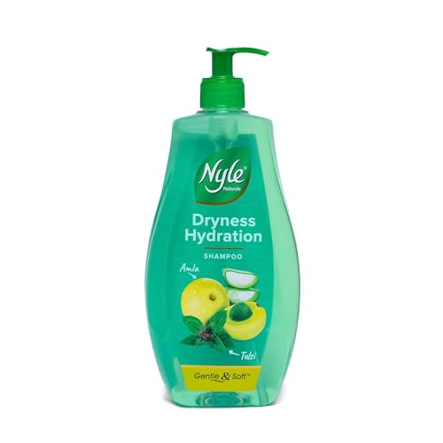 Nyle_. Naturals Dryness Hydration Shampoo| For Dry & Frizz Free Hair | With Tulsi, Amla and Aloe Vera|Gentle & Soft Shampoo | For Men & Women | 800ml