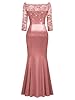 MISSMAY Women's Sexy Off Shoulder Floral Lace Form... #3