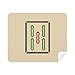Mahjong Bamboo Bar 5 Tiles Pattern Cleaning Cloth Screen Cleaner 2pcs Suede Fabric