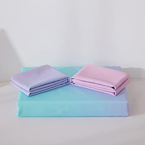 Zeimon Rainbow Duvet Cover Twin, 3 Pieces Ombre Pastel Duvet Cover Set, All Season Soft Breathable Microfiber Colorful Duvet Covers With 2 Pillow Cases(Rainbow,Twin) #TOP6