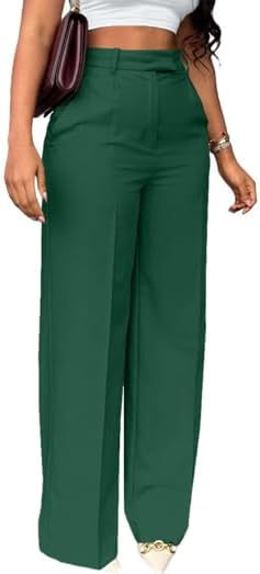Famnbro Womens Dress Pants Slacks High Waisted Wide Leg Yoga Business Work Pants Trousers