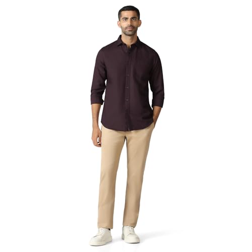 Image of blackberrys Men Solid Shirt with Structured Design, Full Sleeves and Clean Finish | Designed for Office Routine, Workplace Styling and Professional Settings