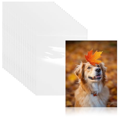 50Stück Kaltlaminier Folie Ultraschallbilder, Laminierfolien Selbstklebend,Transparent Kaltlaminierfolie,Selbstklebende Laminieren,Photo Laminating Sheets für Fotos Visitenkarten Ausweise Speisekarten