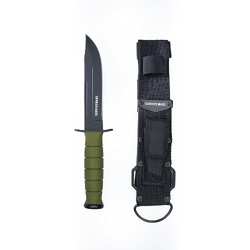 Surviveware 10.5-Inch Fixed Blade Tactical Knife...