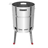 Tramontina Parrilla Grill TCP 400 de Acero Inoxidable | Barbacoa, compacta y portátil para jardín