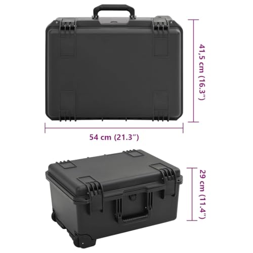 Valise de vol antichoc PP noir 54 cm évite les casses