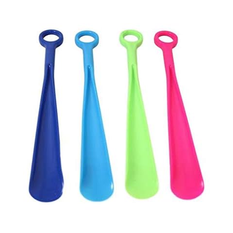 Egypto Long Handled Shoe Horn - Flexible Plastic Shoe Horn (Assorted Colours) - 28cm Cover